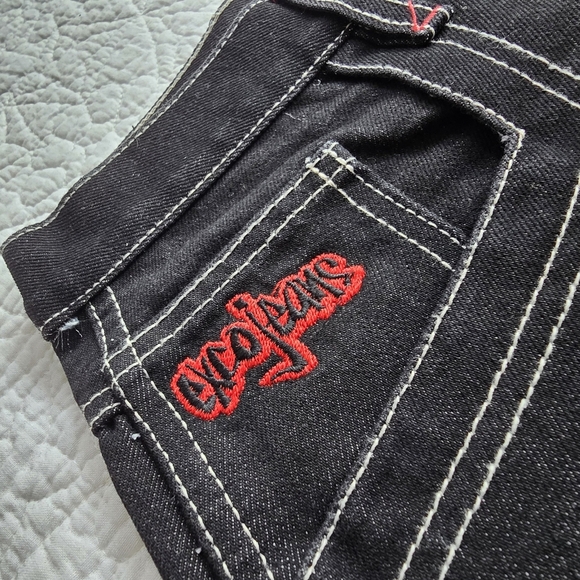 Exco Boys Vintage Y2K Embroidered Bulldog Jeans - Picture 15 of 16